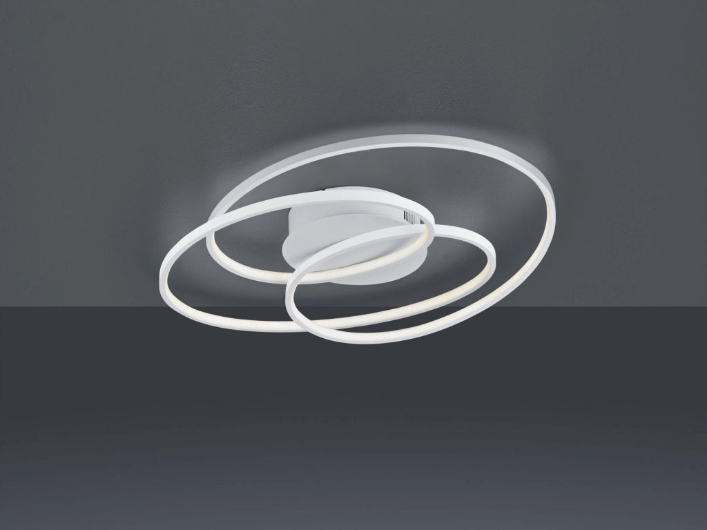 GALE PLAFONIERA LED 38,5W  5000lm, 3000K BIANCA CERCHI CONCENTRICI CON REGOLAZIONE INTENSITA' CON INTERRUTTORE D.60CM