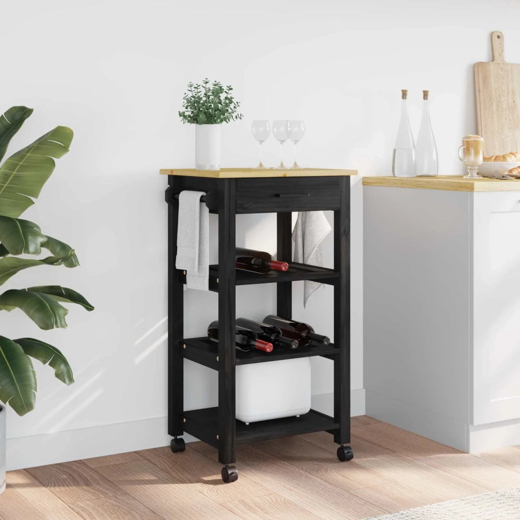 Carrello da Cucina MONZA Nero 48 x 40 x 88,5 cm CFW5628841