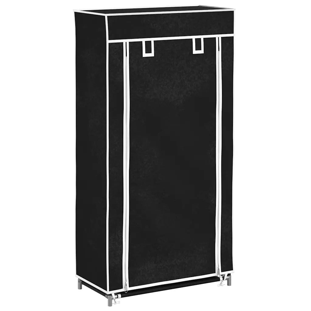 Scarpiera in Tessuto Richiudibile 58 x 28 x 106 cm Nera cod mxl 46286