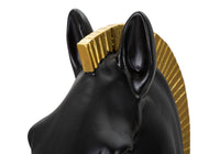 Cavallo da Scacchi 18,5x50x18,5 cm in Poliresina Nero/Oro