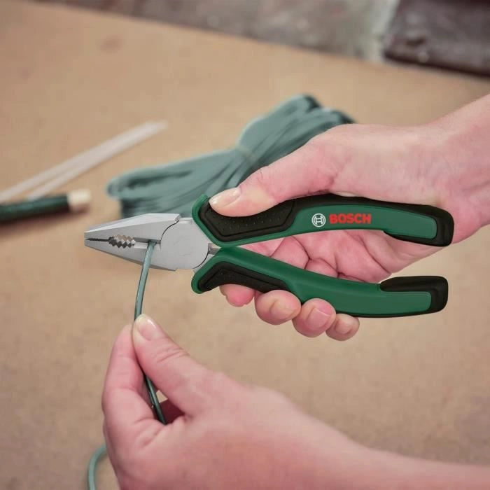 Bosch Home and Garden - Set di 3 pinze (universali, a becco lungo, taglio diagonale, resistenti, ergonomiche)