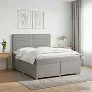 Letto box spring con materasso Grigio Chiaro 160 x 200 cm 3453914
