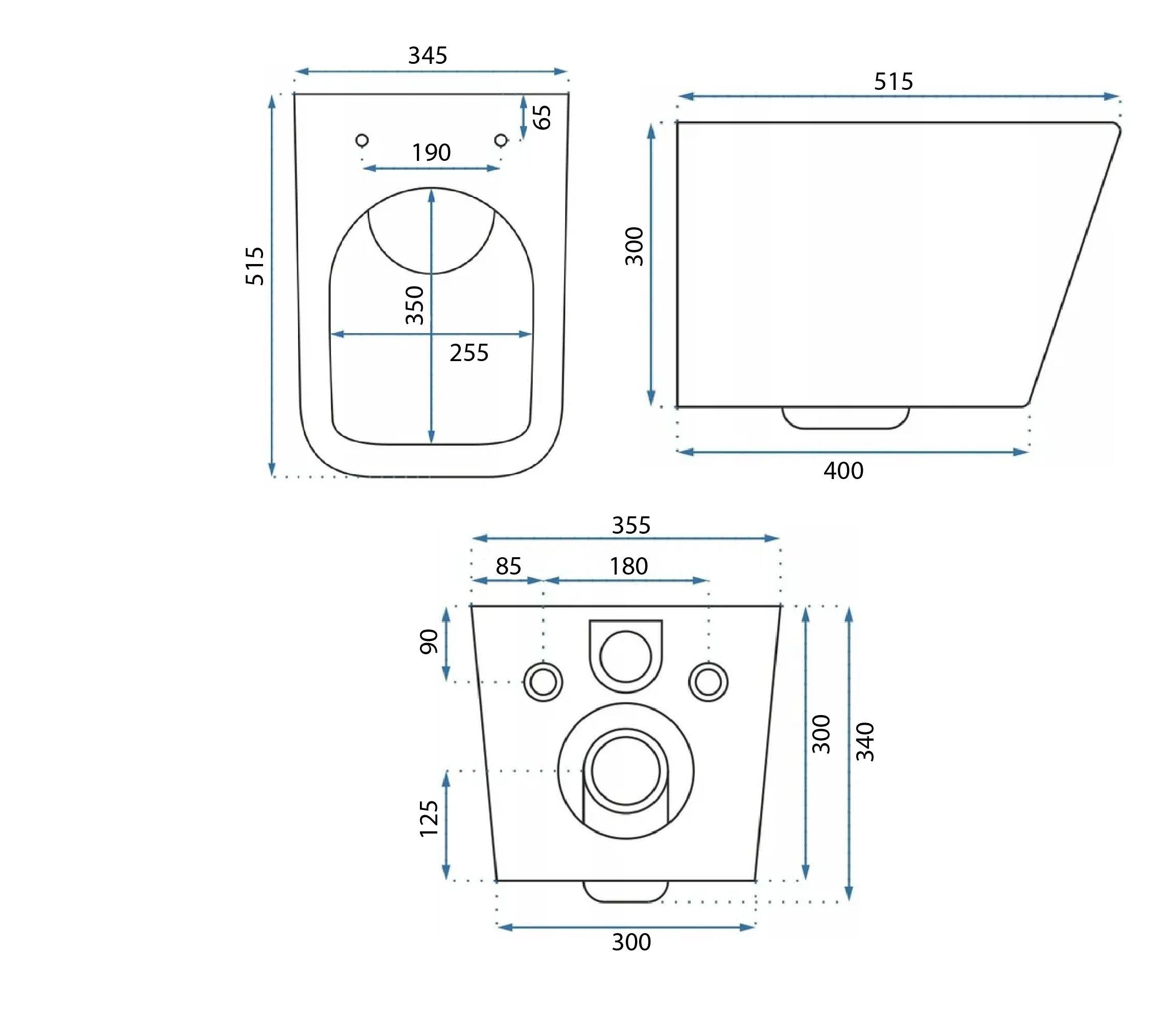Vaso Wc Sospeso Rea Julio Rimless