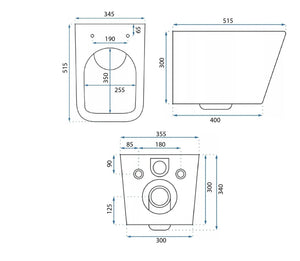 Vaso Wc Sospeso Rea Julio Rimless