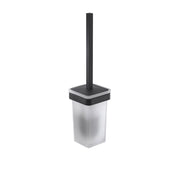 Scopino WC con ciuffo in setole da muro in ottone e Cromall A810 Gedy serie SAMOA Nero Matt