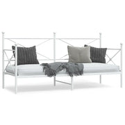 Dormeuse senza Materasso-Divano Letto-Struttura Letto Bianco 90x200 cm in Acciaio