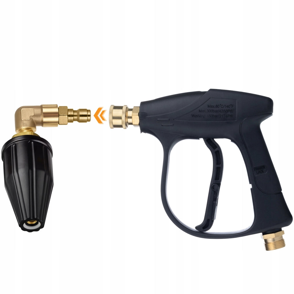 Ugello Rotante AngleJet 90° – 1/4" Quick Connect | 180 Bar, 8 l/min | Compatibile con Idropulitrici Quick Connect
