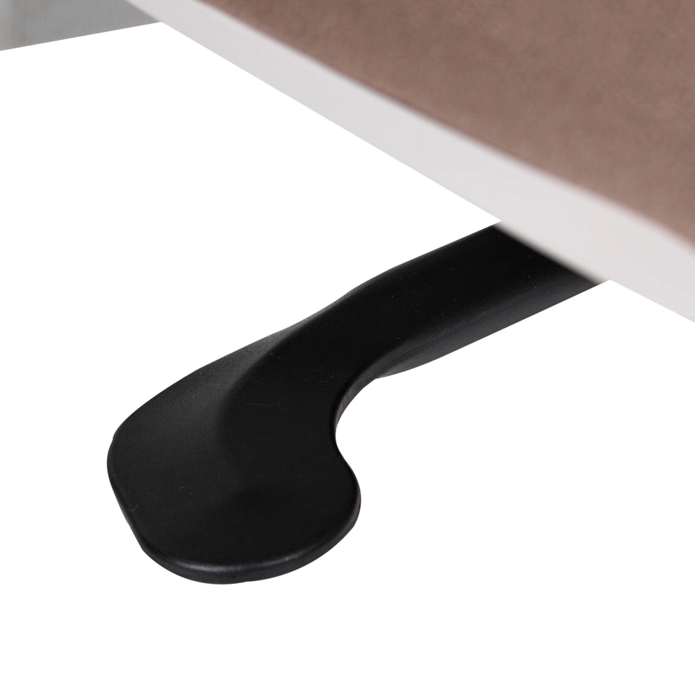 Sedia da ufficio ergonomica con schienale regolabile, seduta scorrevole, braccioli regolabili e supporto lombare marrone