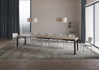 Tavolo Allungabile 120/380x90 cm Everyday Tortora Gambe Antracite