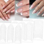 Stickers per unghie a forma di punta - Stickers per nail art - 36 fogli - Adesivo per carta - Arte facile per unghie - Stencil per unghie