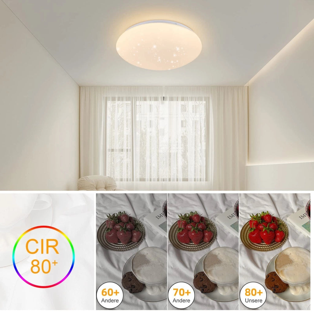 ZMH Lampada da soffitto plafoniera LED cielo stellato rotonda moderna per soggiorno