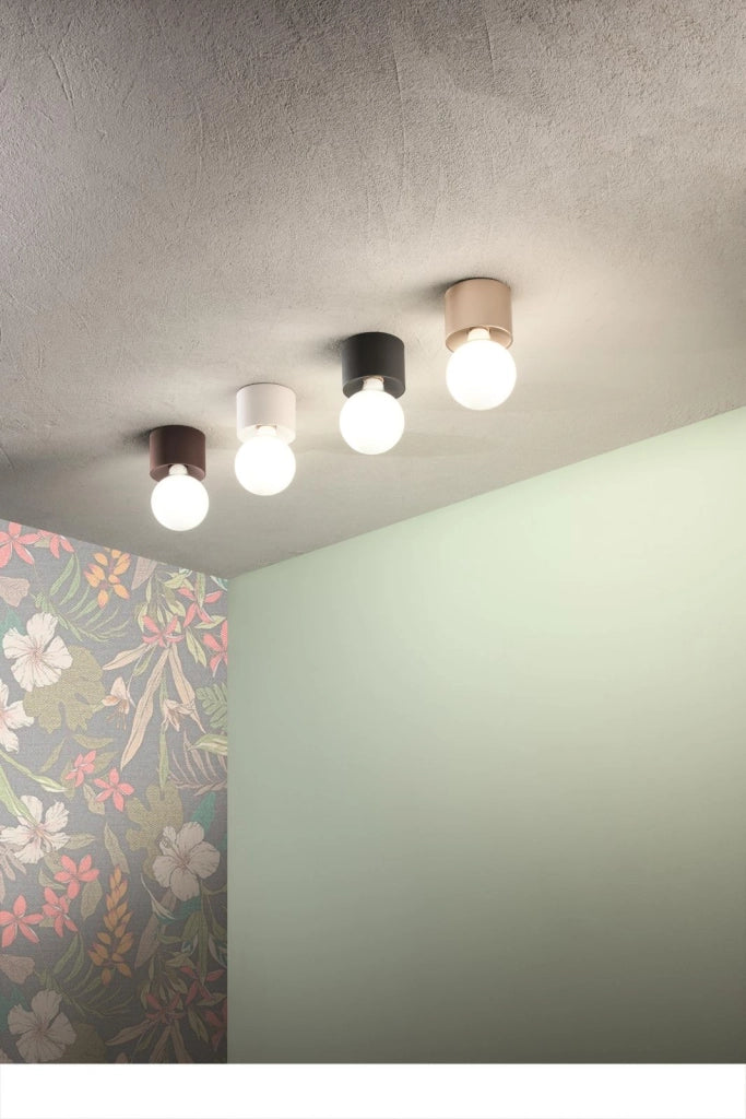 PLAFONIERA BOW 1 LUCE ATTACCO E27 CORTEN  LAMPADINA NON INCLUSA