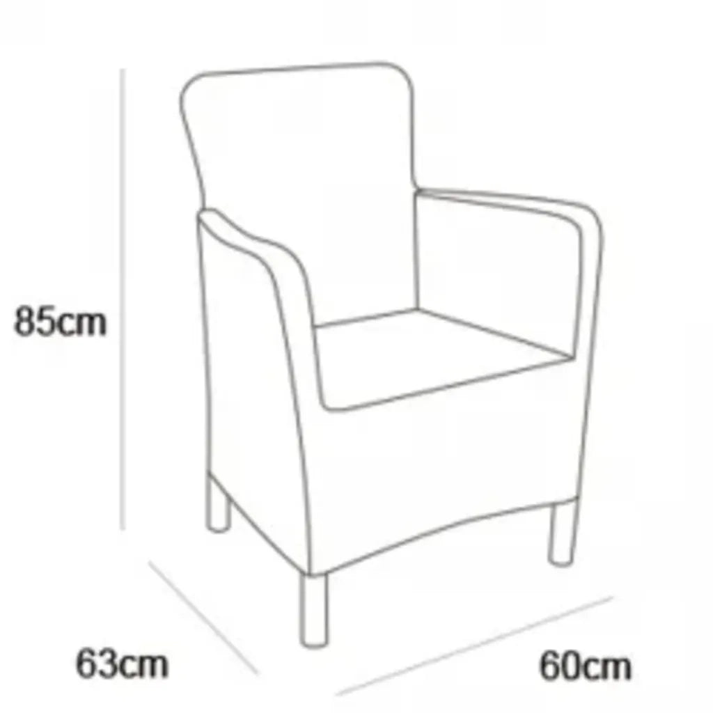 Keter Sedia da Pranzo da Giardino Trenton Grafite 3082796