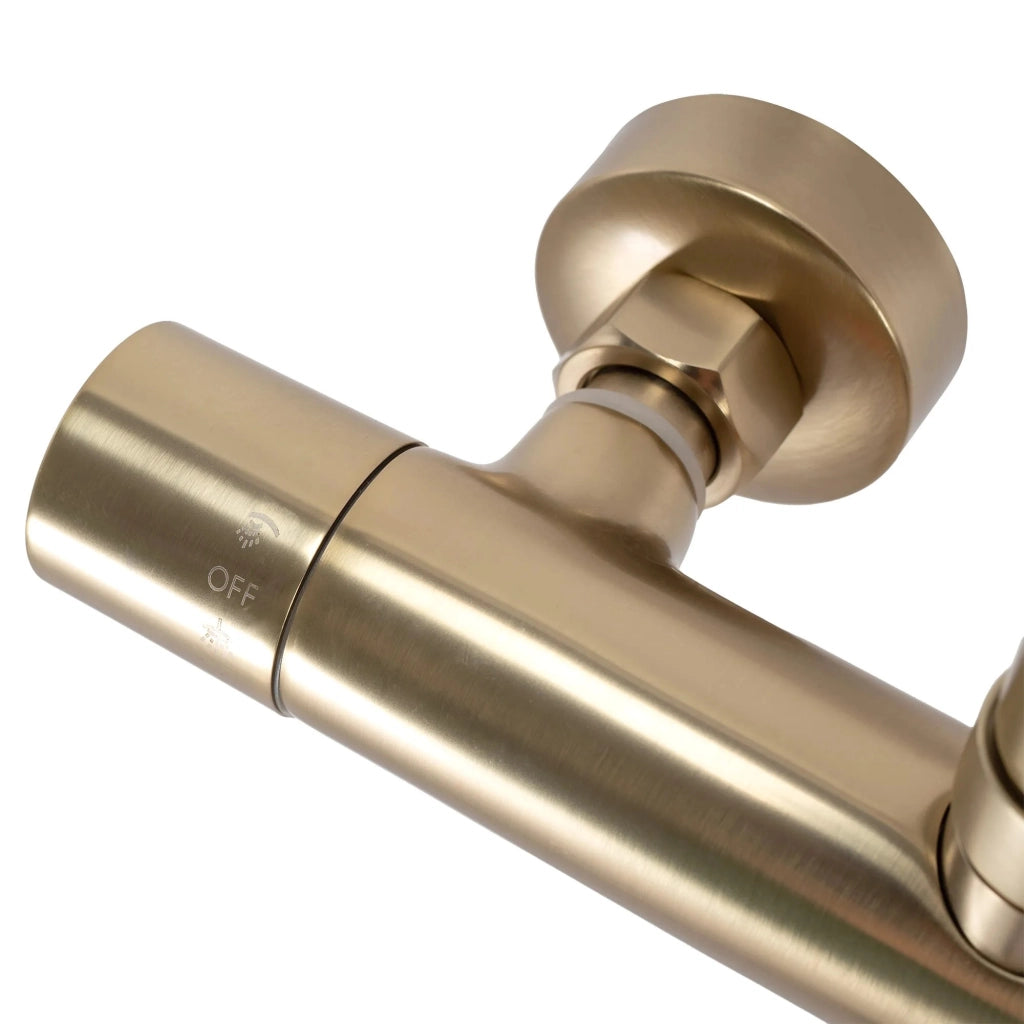 Set Doccia Con Termostato Rea Parot Brushed Gold