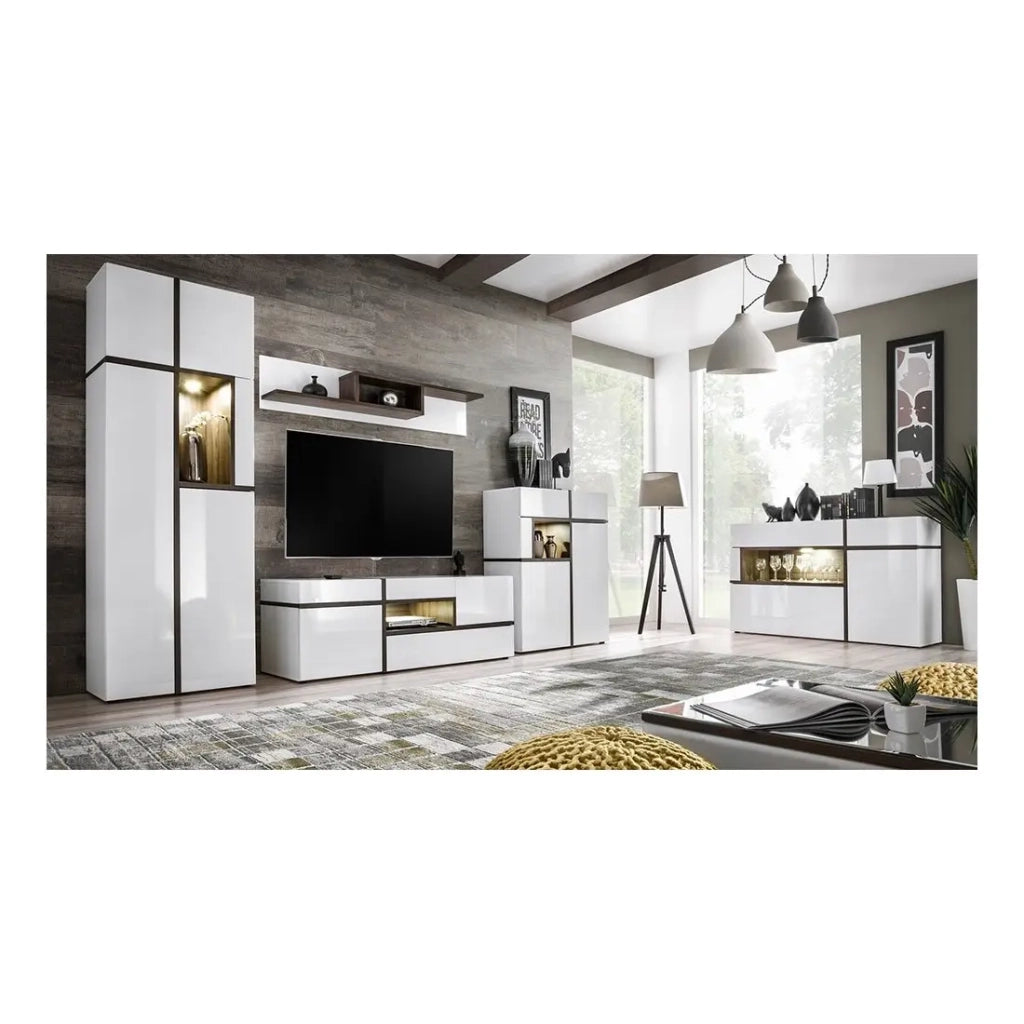 Mobile TV 150 cm CRISS con LED integrate, decorazione moderna per soggiorno