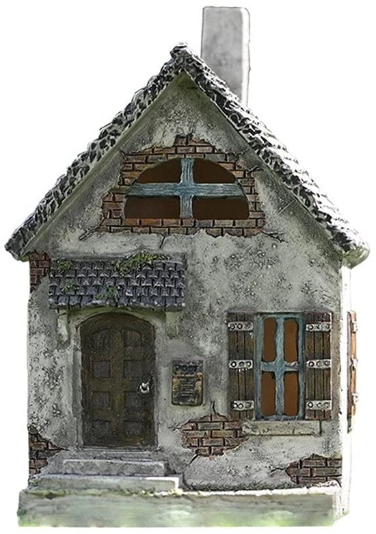 Casa da giardino in miniatura - Decorazione esterna - 14 cm - Materiale resina