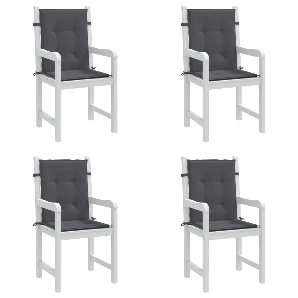 Cuscini per Sedia 4 pz Antracite Tessuto Oxford