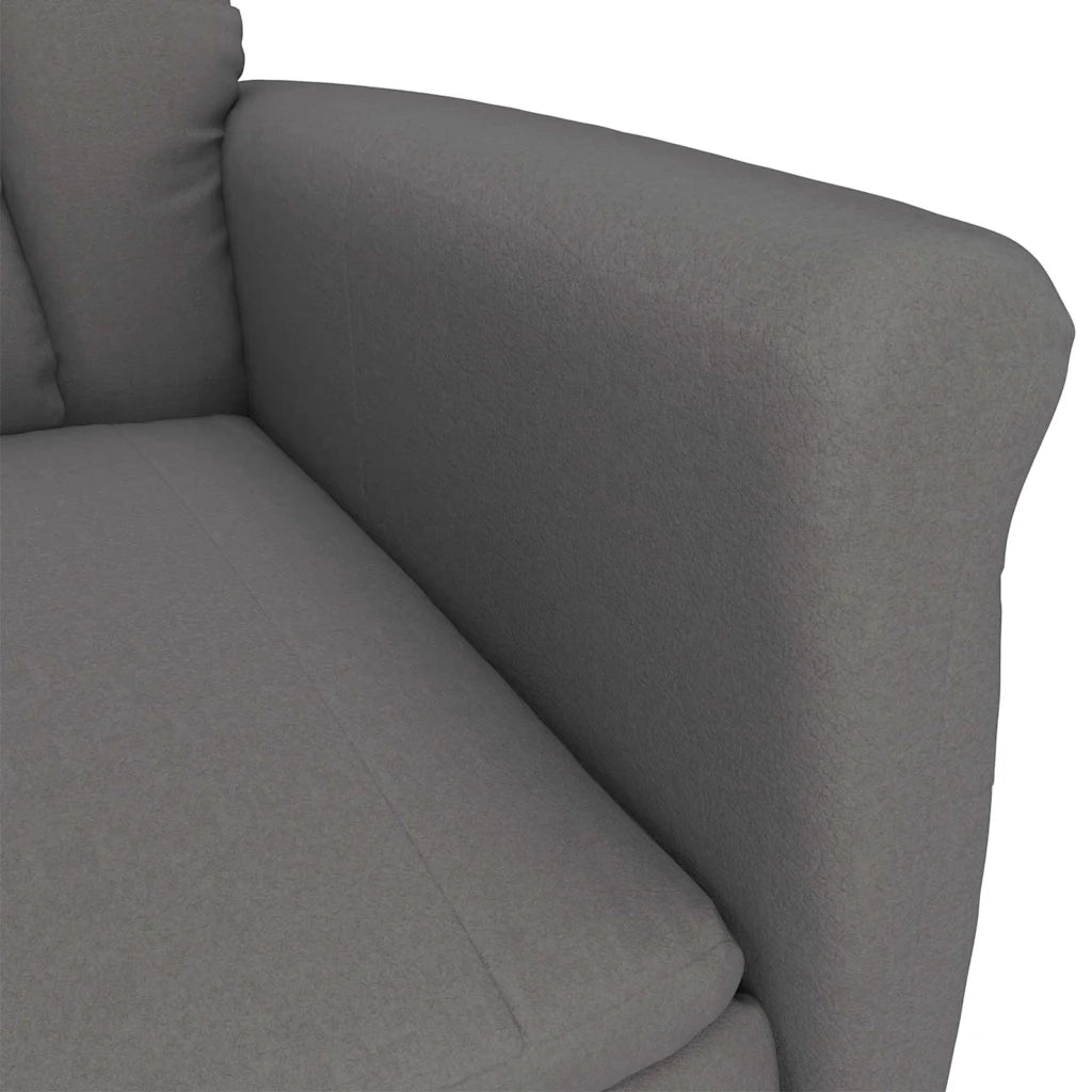 Poltrona-Divano Sedia-Poltroncina Grigio scuro Microfibra