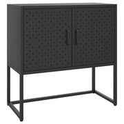 Credenza | Madia | Buffet da pranzo | Armadio da pranzo Nera 75x35x75 cm in Acciaio