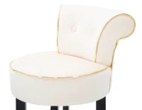 Sgabello Bar Luxy Crema cm 46X48X96