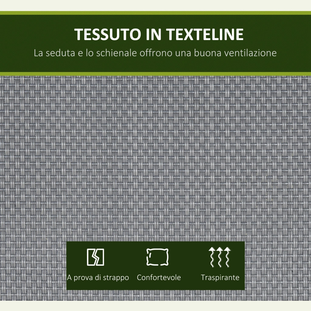 Dondolo da Giardino 3 Posti con Tettuccio ¨C zephmum ¨C Grigio Scuro 200x133x176 cm