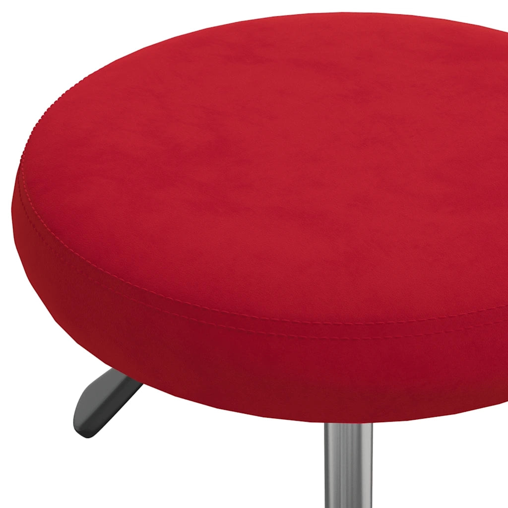 Sgabello da Massaggio in Velluto Rosso Vino CFW5864402
