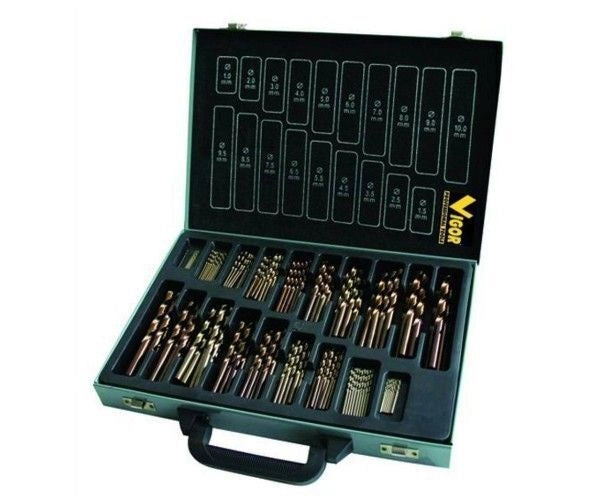 Vigor 41282-30 Serie 116 Punte HSS Cobalto 6% 10 pezzi 116 mm colore Nero