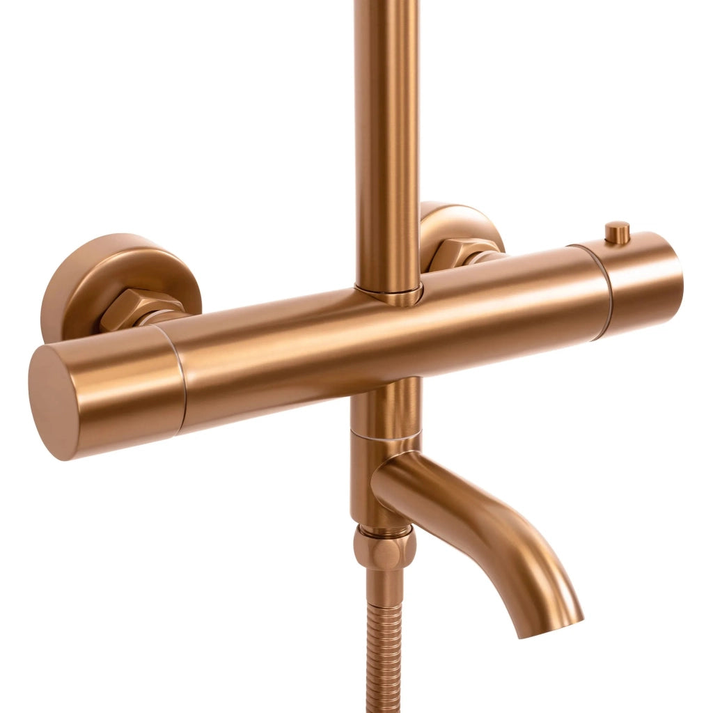 Set Doccia Con Termostato Rea Lungo Copper Brush