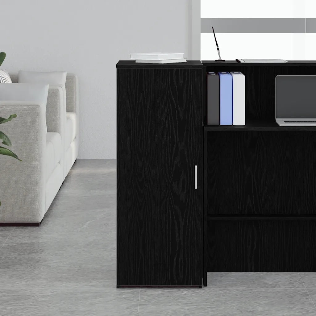 Mobiletto portaoggetti Nero 40x45x103,5 cm in Legno ingegnerizzato 859034