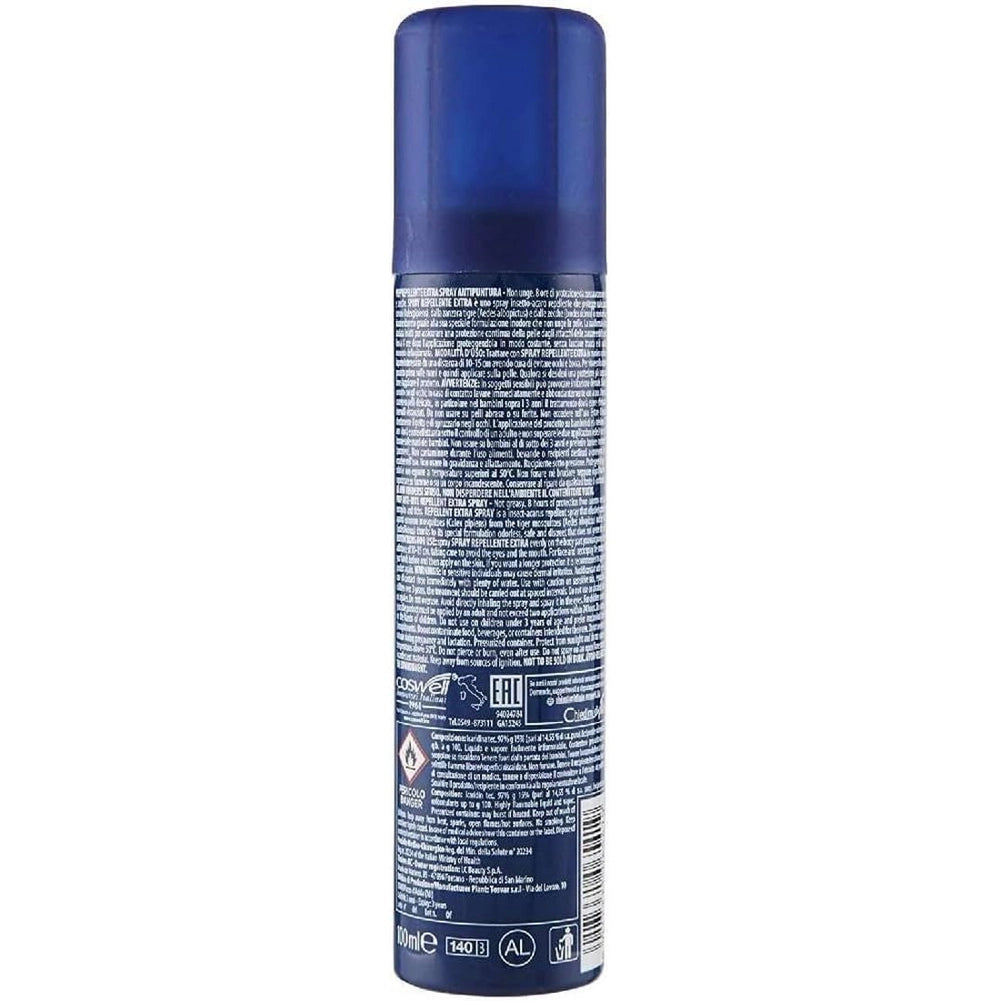 Prep Insetto Repellente Spray 8 Ore di Protezione dalle Zanzare Comuni 100 ml