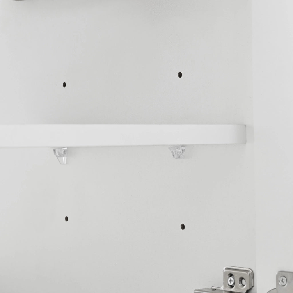 Mobile da bagno con 2 cassetti e ripiani regolabili; lavabo in ceramica - per bagno - in MDF - 80 cm - bianco