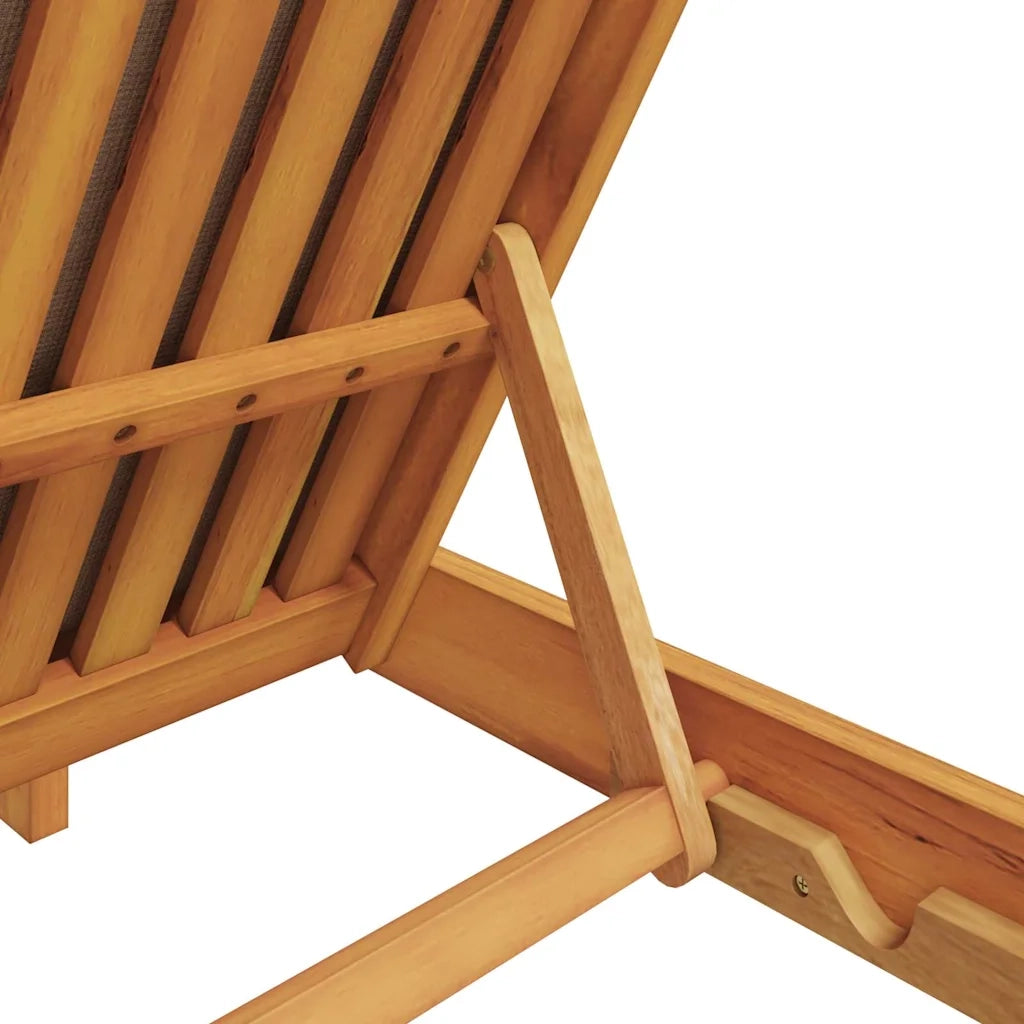 Lettino da sole con cuscino Talpa Legno di Acacia Massello 3407702