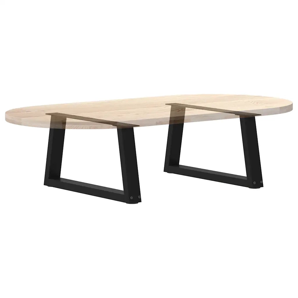 Gambe per Tavolino da Caff¨¨ a Forma di V 2 pz-Set di 2 Gamba per Tavolo Nere 60x(30-31,3) cm Acciaio 718079
