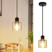 Lampada a sospensione ZMH per sala da pranzo ambra 170 cm lampada a sospensione 1 fiamma hotel vintage