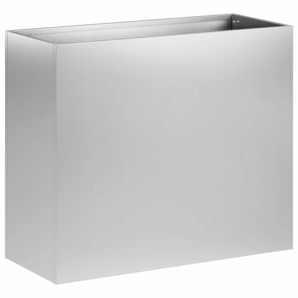 Vaso da giardino 2 pz Argento 50 x 20 x 40 cm Acciaio zincato 8005453