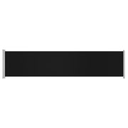 Tenda da sole laterale retrattile 140 x 600 cm nera 02_0007269