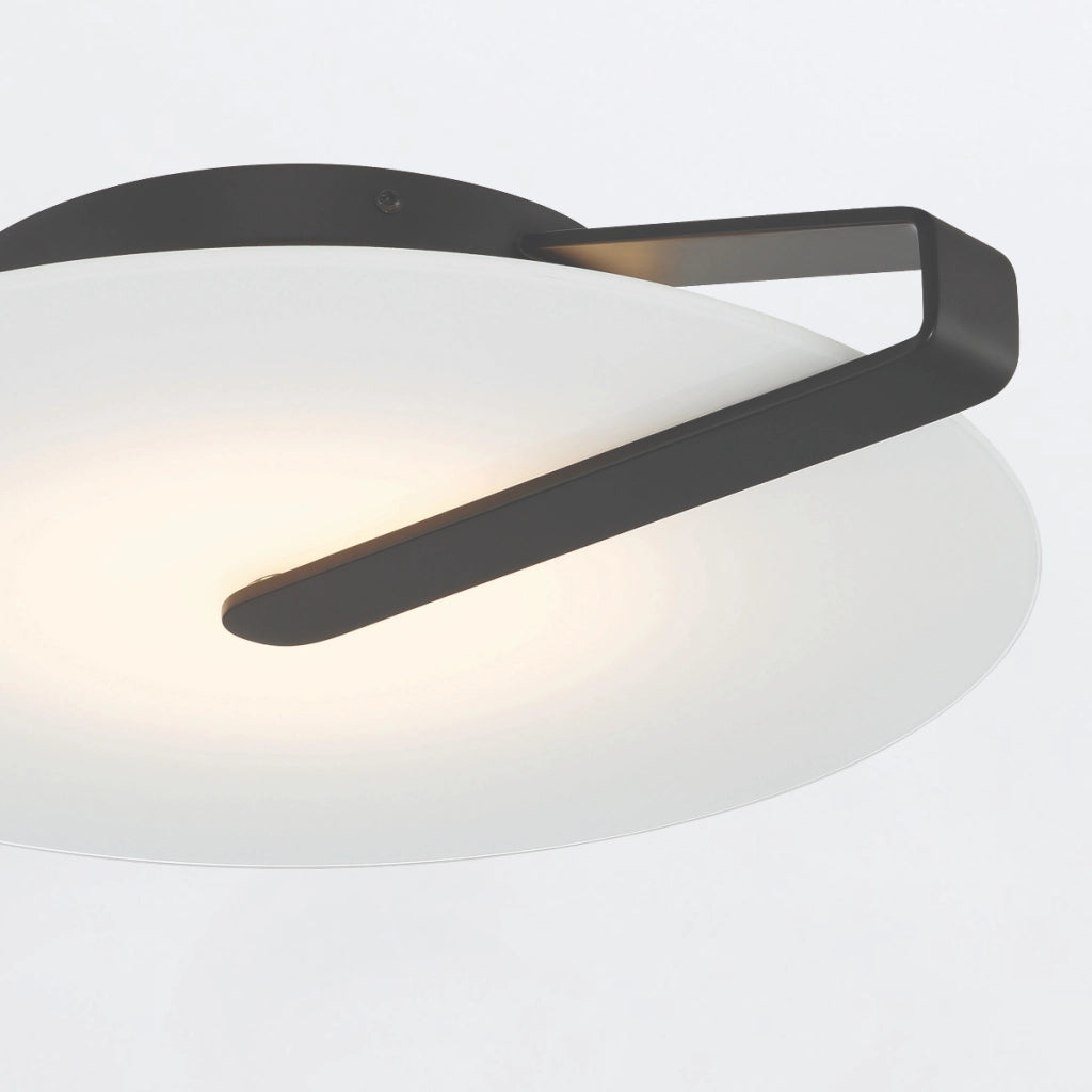 Applique/plafoniera Nuvola nero/bianco Ø43 LED 18W dimmerabile