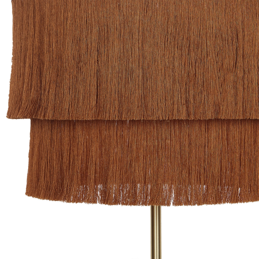 Lampada da terra moderna con paralume marrone e struttura in metallo oro ufficio soggiorno camera da letto