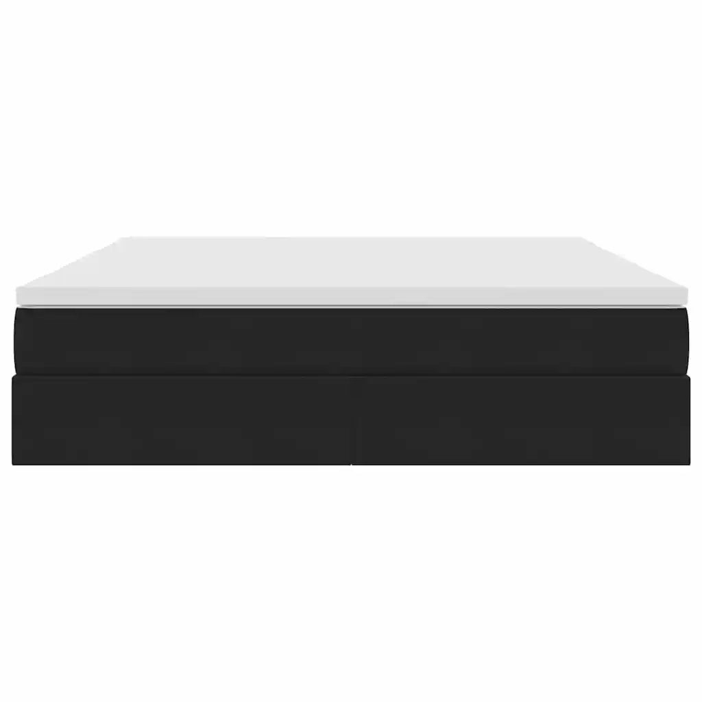 Letto con contenitore e materasso Nero 180 x 200 cm Velluto