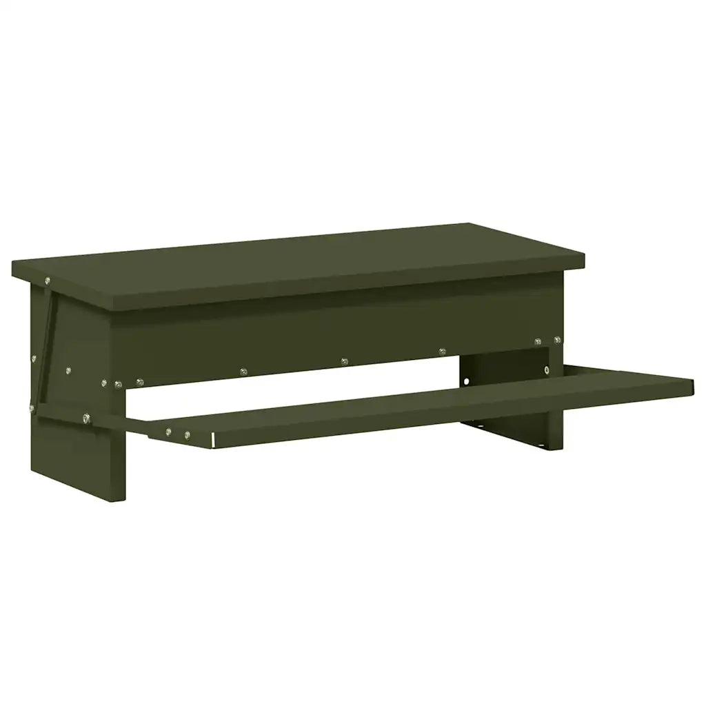 Mangiatore a Pedale per Pollo Verde oliva 48,5 x 39,5 x 19 cm CFW3485467