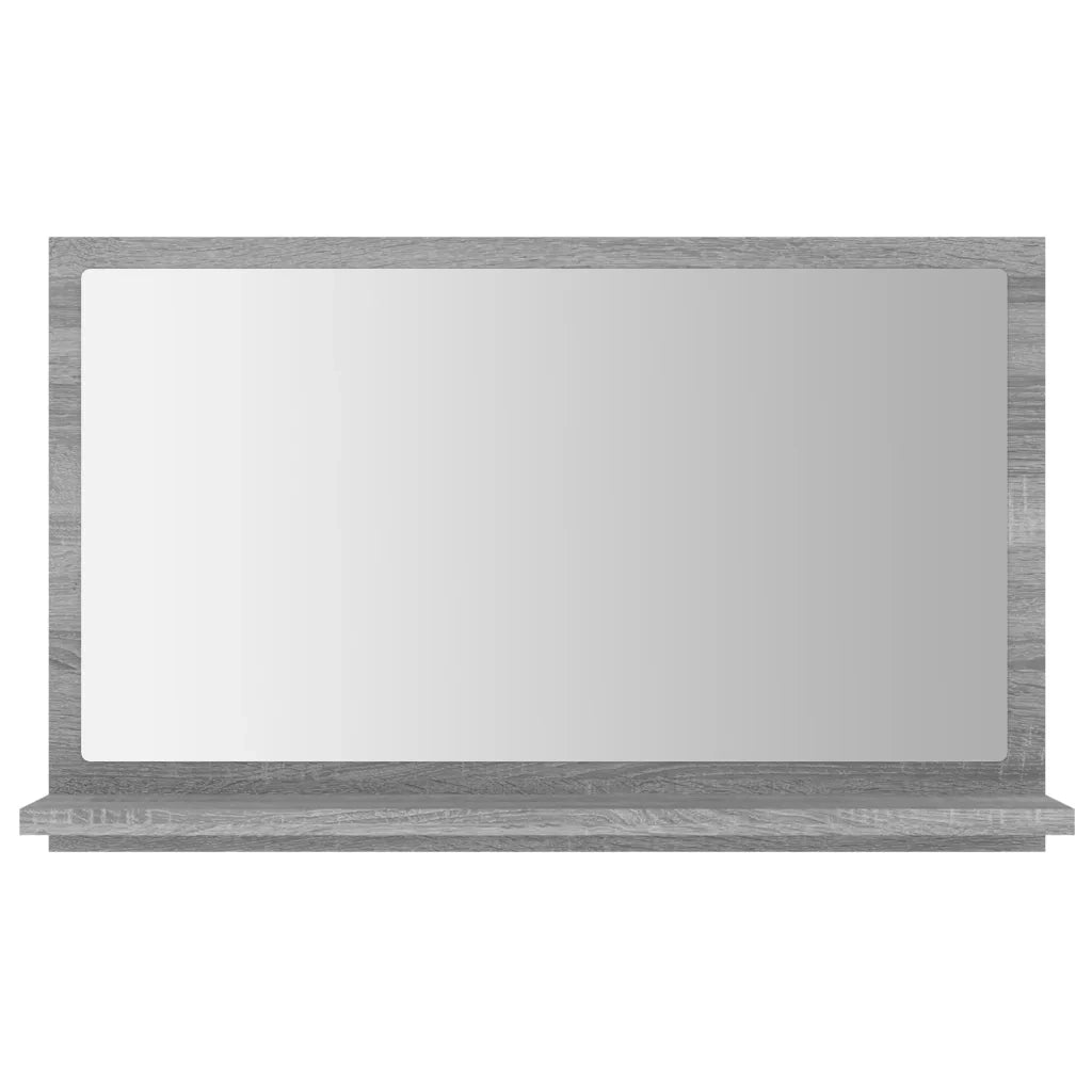Specchio da bagno-Specchio decorativo Grigio Sonoma 60x10,5x37 cm Legno Multistrato