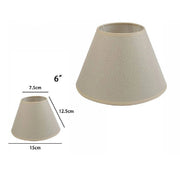 Trade Shop - Paralume Conico Cilindro Classico Ricambio Per Lampada E Applique In Tessuto Tnt - Beige   -6"   -