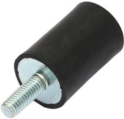 Set anti-vibrazioni 4-direzionale - Supporti in gomma - Isolatori di vibrazioni - Adatti per motori/pompe - Nero/Argento - Elementi di ammortizzazione - Isolatori di vibrazioni