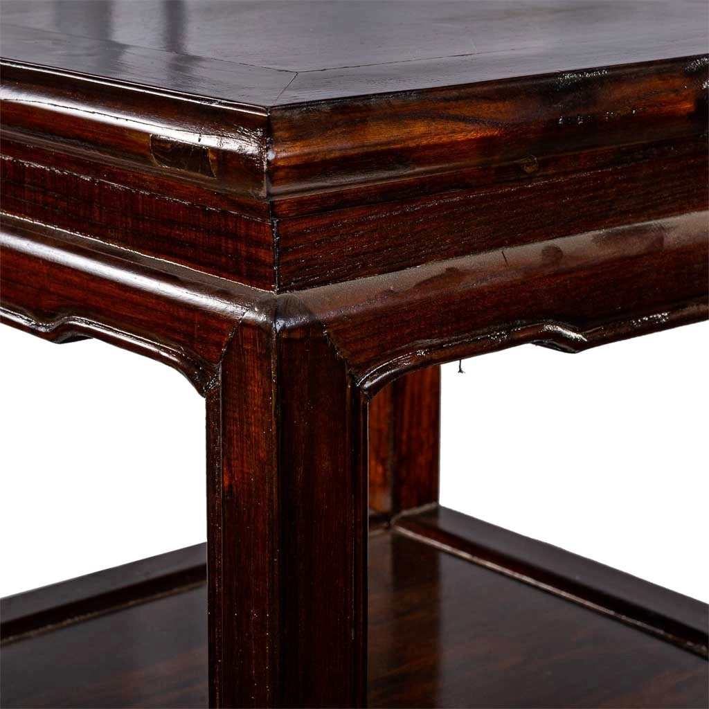 Set tavolo e 2 sedie in legno color caffè 40x40x75/55x45x95