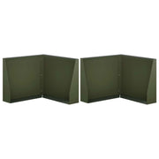 Muro di contenimento 2 pz 50 x 50 x 30 cm Acciaio Verde Oliva 8015206