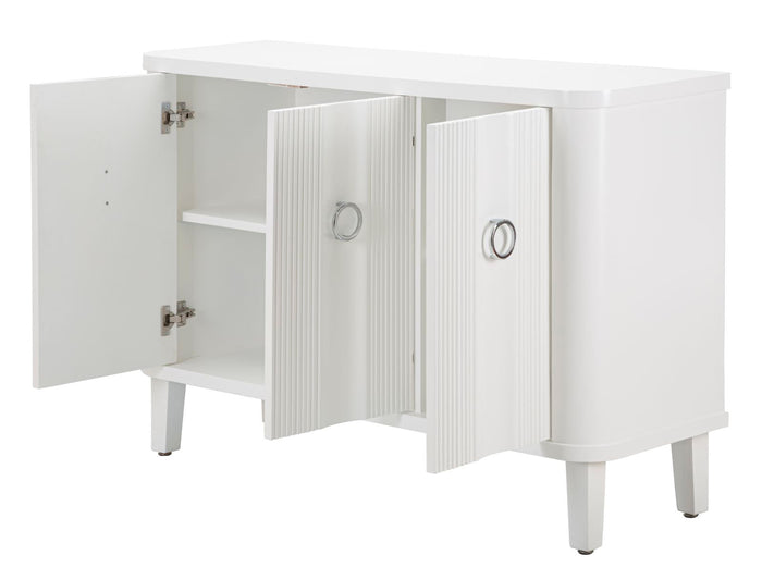 Mobile Shine 120x84x40 cm in Legno MDF e Metallo Bianco