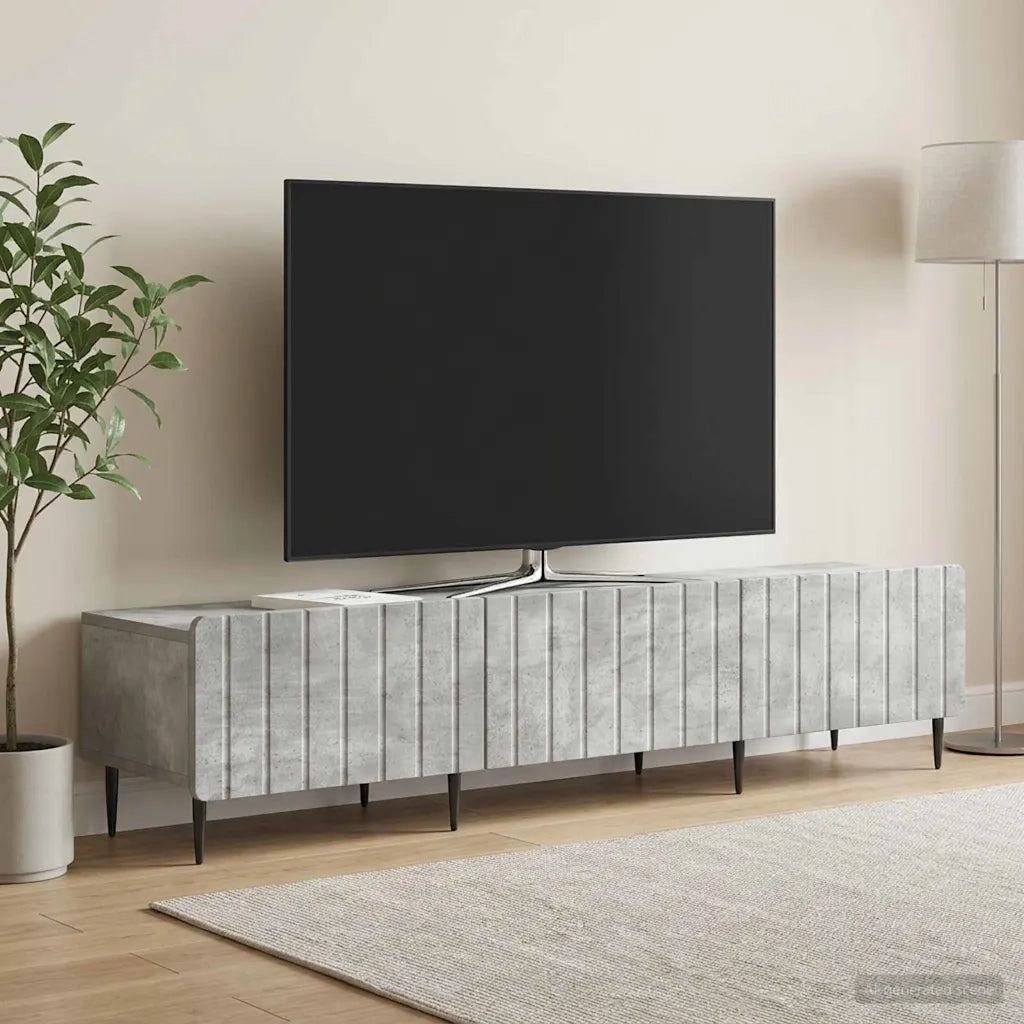 Mobile TV con cassetto Grigio Cemento 147 x 34,5 x 32 cm 894478