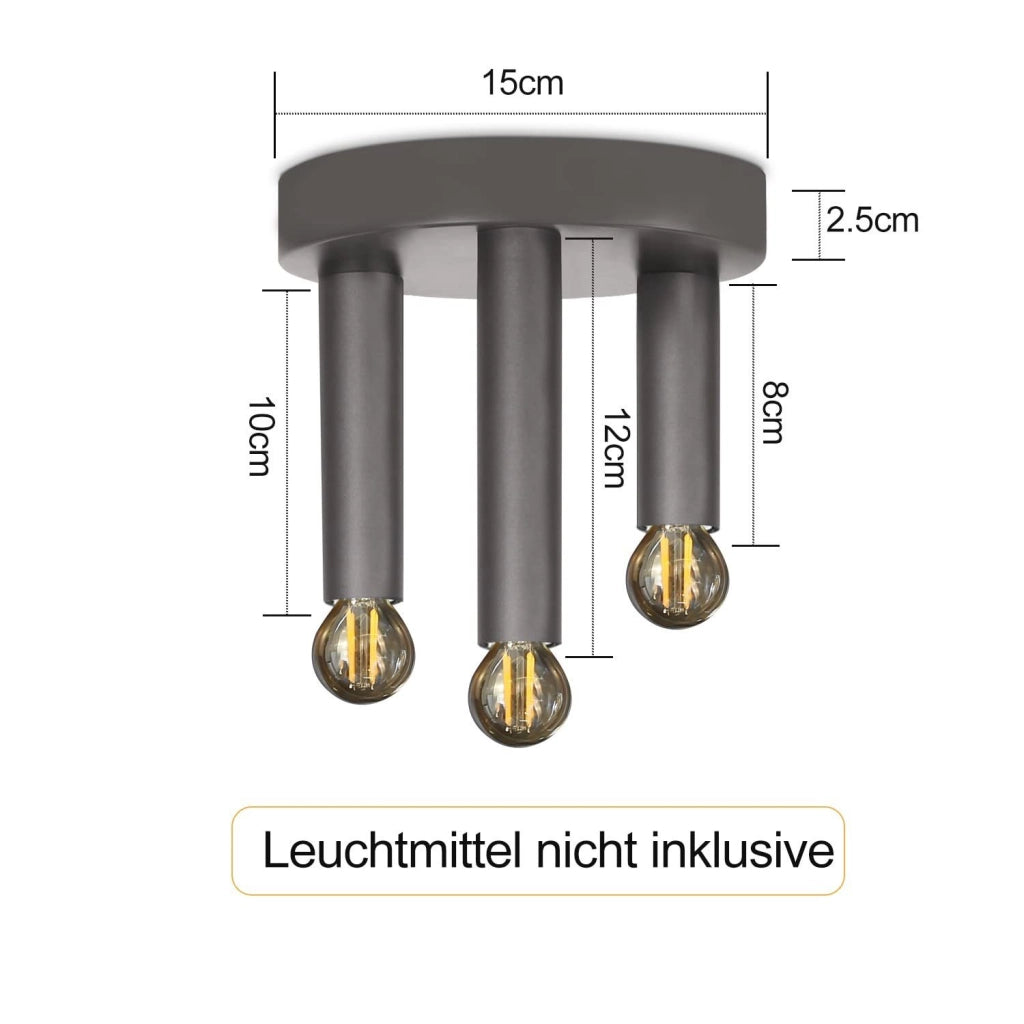 ZMH Lampada da soffitto in metallo bianco E14 retrò industriale per cucina e sala da pranzo