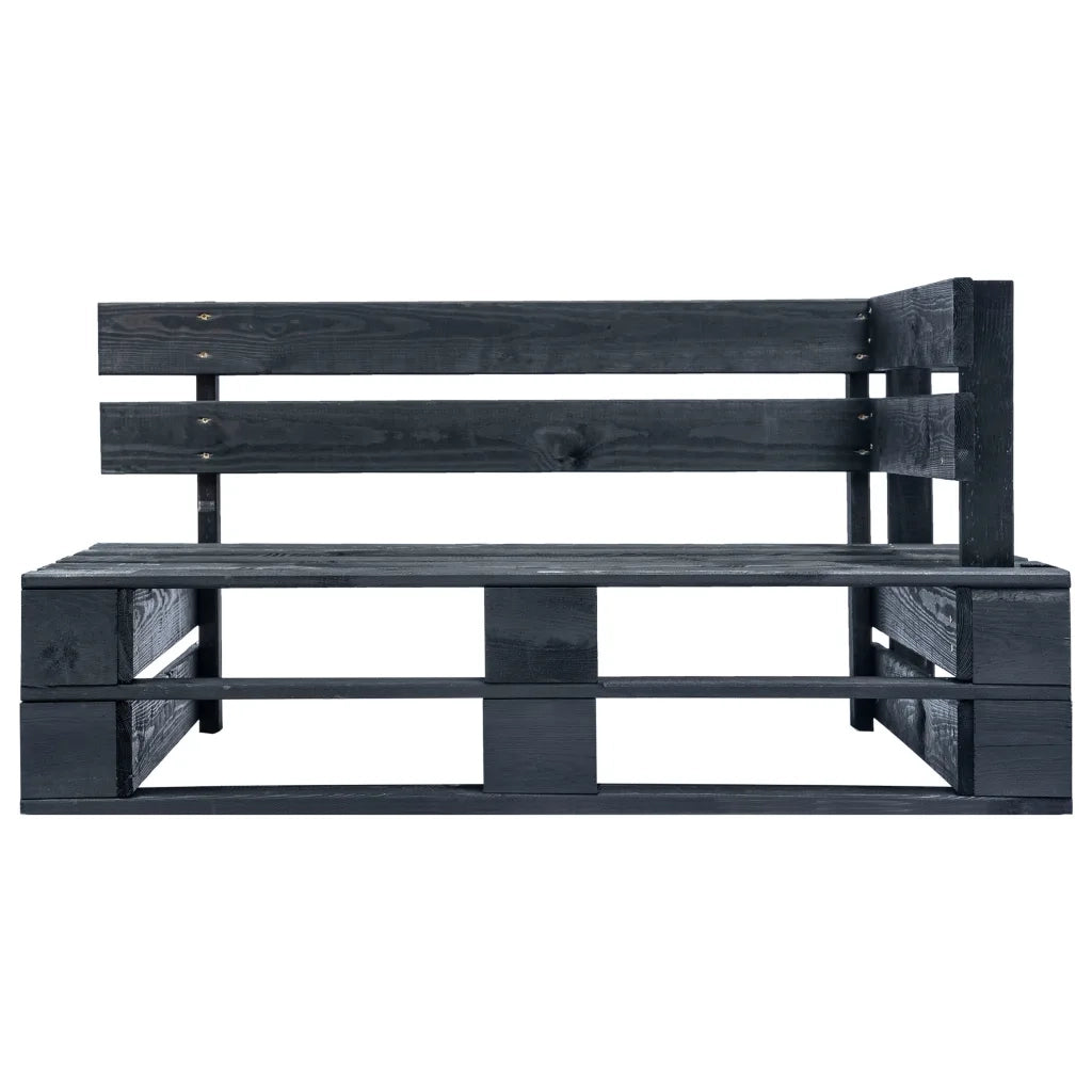Divano a 2 Posti su Pallet con Cuscini Pino Impregnato Nero 3066651