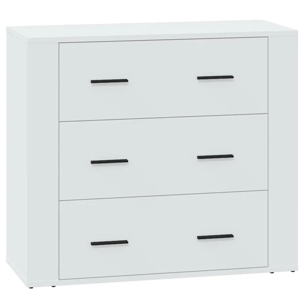 Credenza-Buffet-Armadio da cucina Bianca 80x33x70 cm in Legno Multistrato 463156
